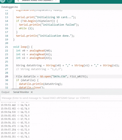 SD card data logging